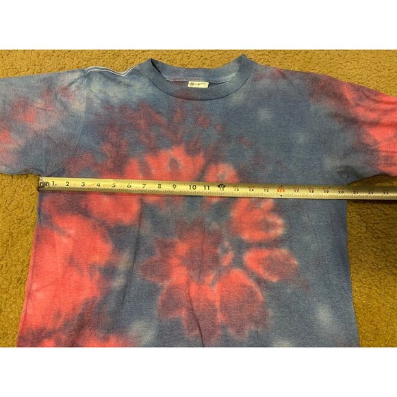 VTG Single Stitch Pink Blue Tie Dye Short Sleeve T Shirt Made In USA Size Medium - Picture 5 of 6